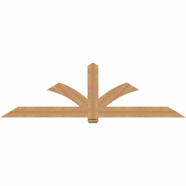 Ekena Millwork Redmond Smooth Timber Gable Bracket, Western Red Cedar, 96"W x 28"H x 1 1/2"D x 5 1/2"F, 7/12 Pitch GBW096X28X0206RED00SWR - main